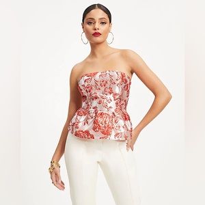 STUNNING🔥NWT Vici Dreaming of Versailles Jacquard Peplum Top Sz Small